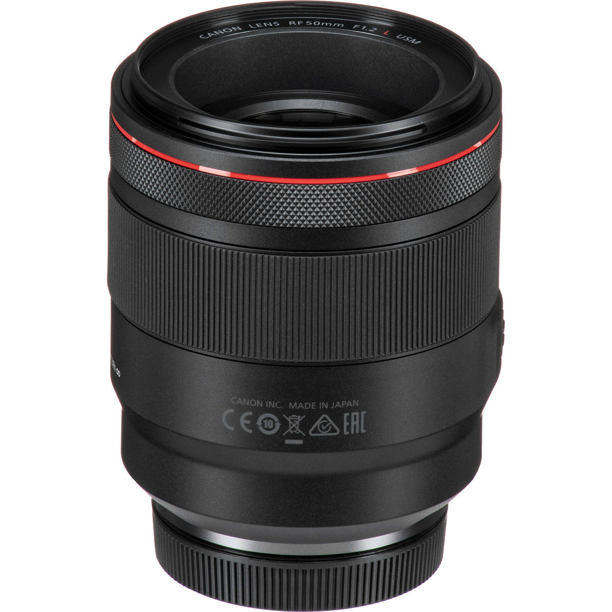 Lente Canon RF 50mm f/1.2 L USM - vista lateral