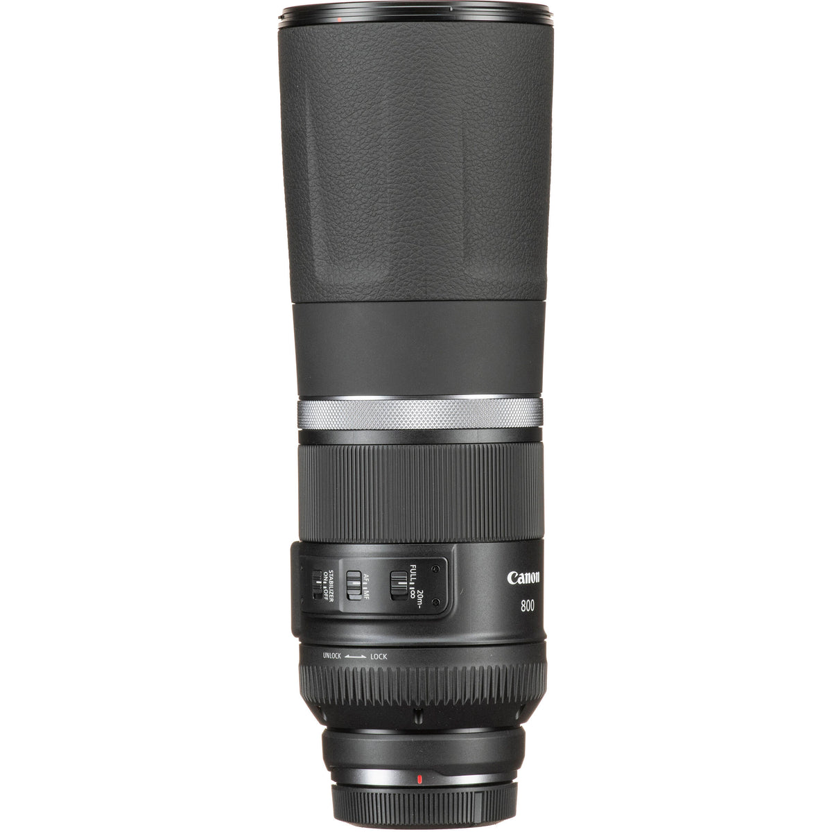 Lente Canon RF 800mm f/11 IS STM - contenido de la caja