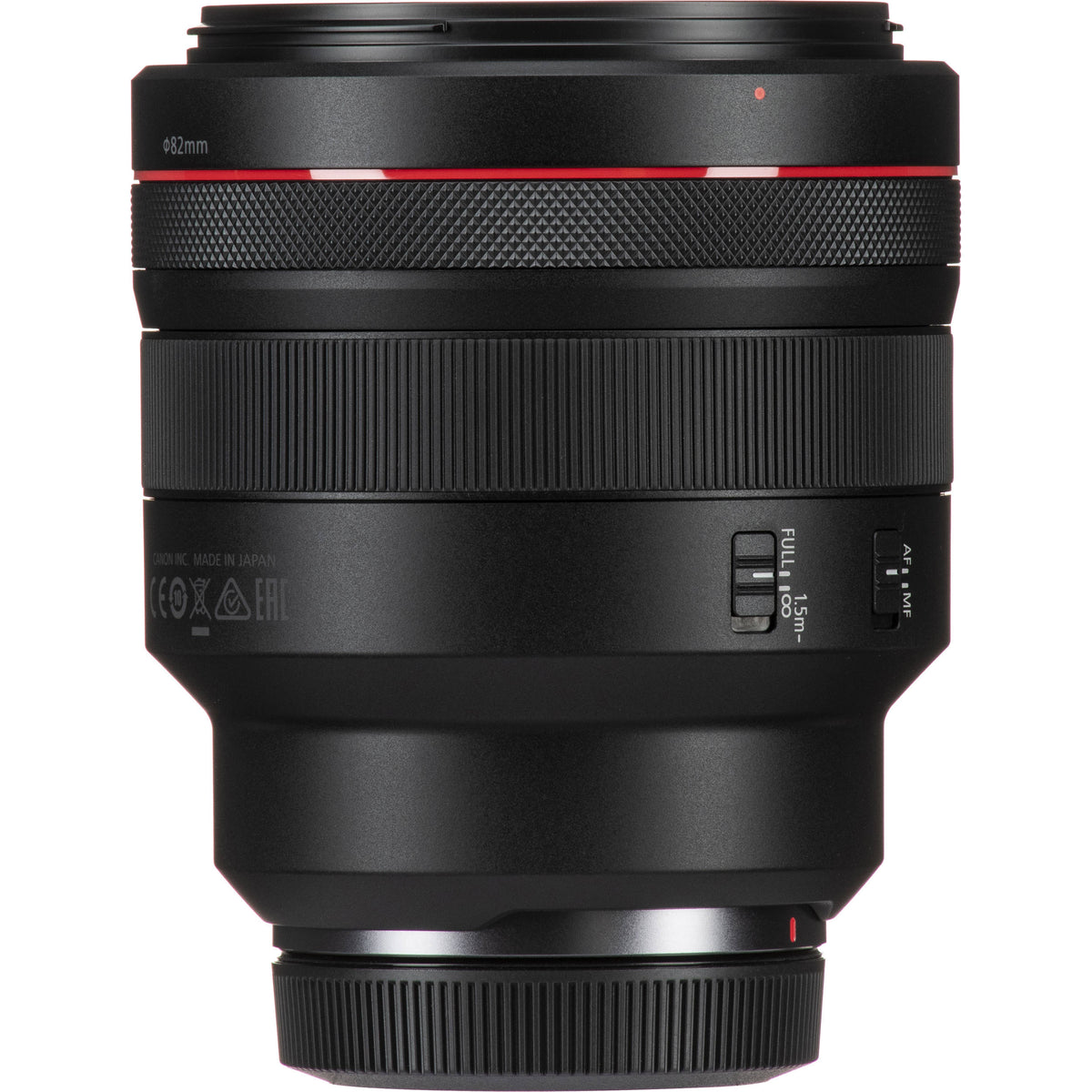 Lente Canon RF 85mm f/1.2 L USM - contenido de la caja
