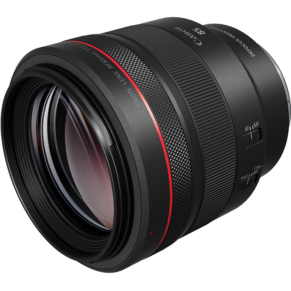 Lente Canon RF 85mm f/1.2 L USM DS - vista lateral