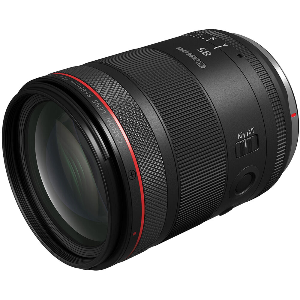 Lente Canon RF 85mm f/1.4 L VCM - vista lateral