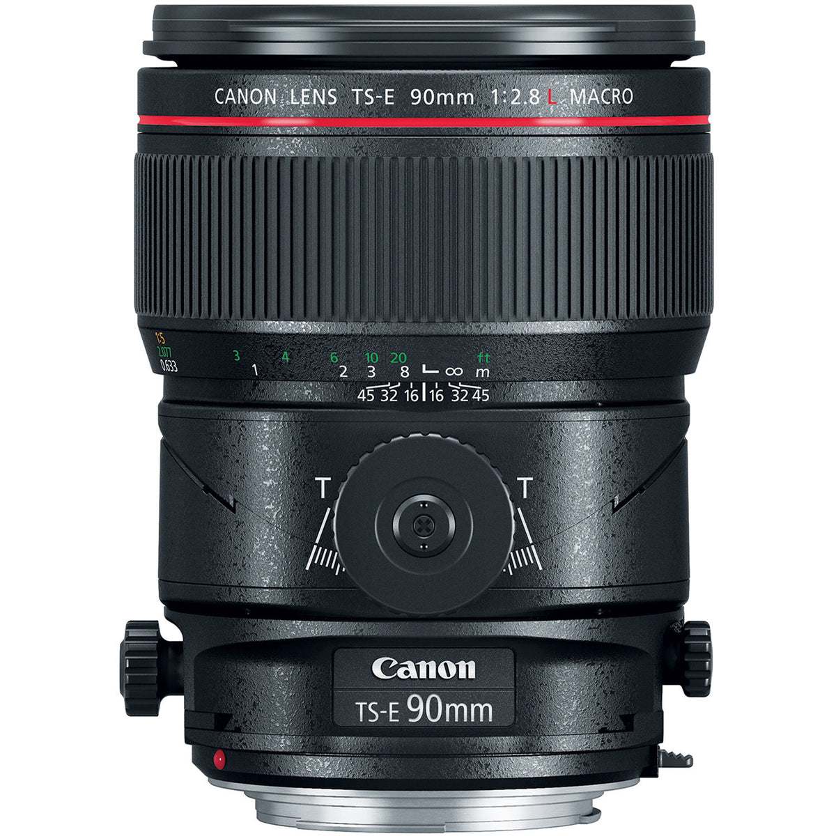 Lente Canon TS-E 90mm f/2.8L Macro Tilt-Shift - vista lateral
