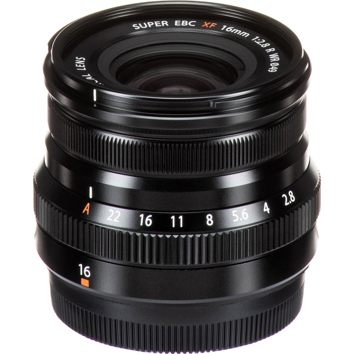 Lente Fujifilm XF 16mm f/2.8 R WR (Negro) - detalle