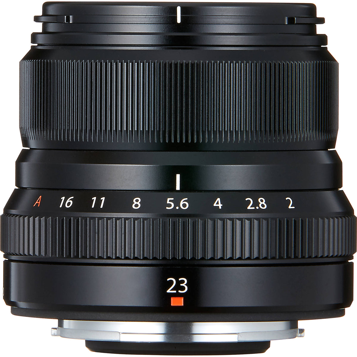 Lente Fujifilm XF 23mm f/2 R WR (Negro) - vista frontal