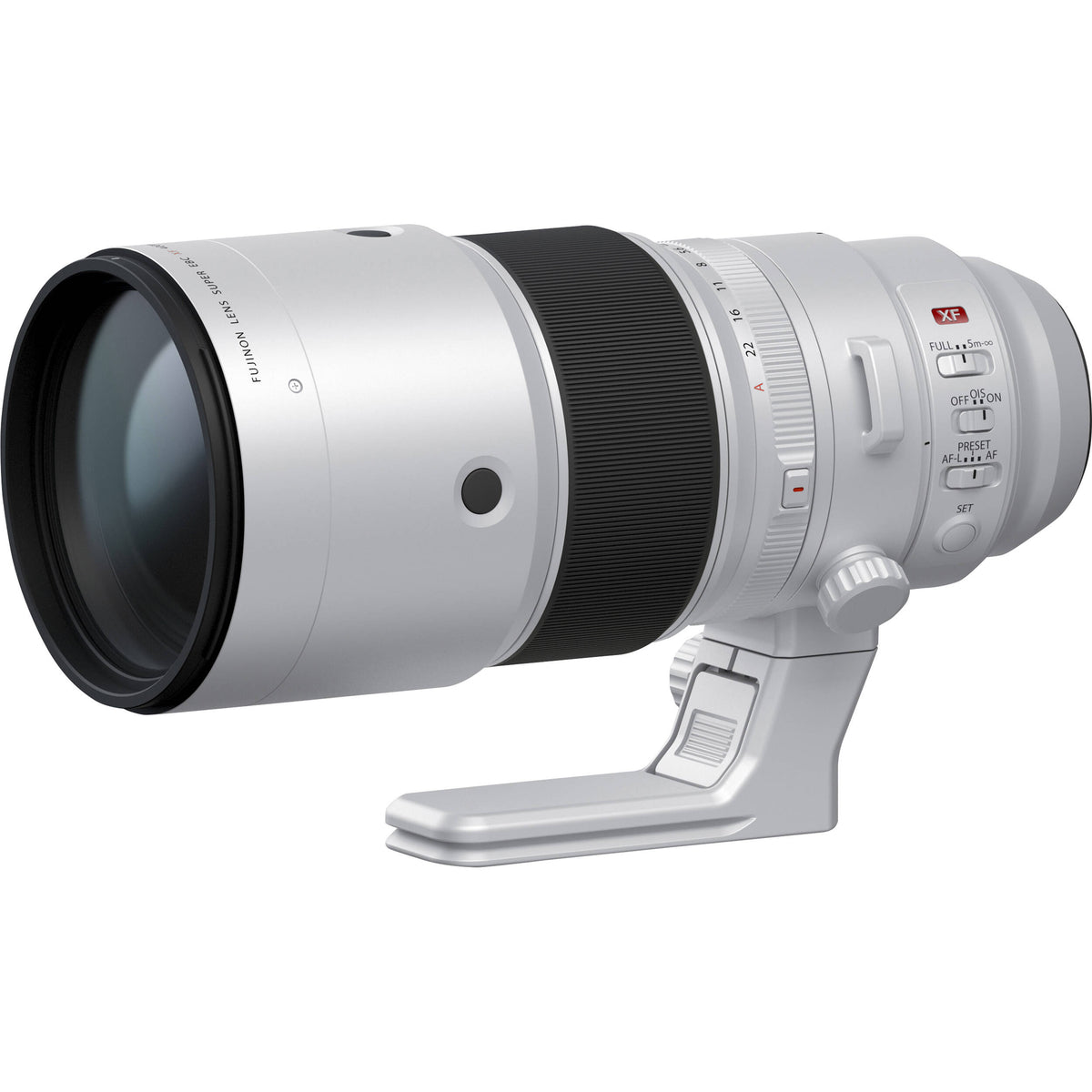 Lente Fujifilm XF 400mm f/4.5 R LM OIS WR - vista lateral
