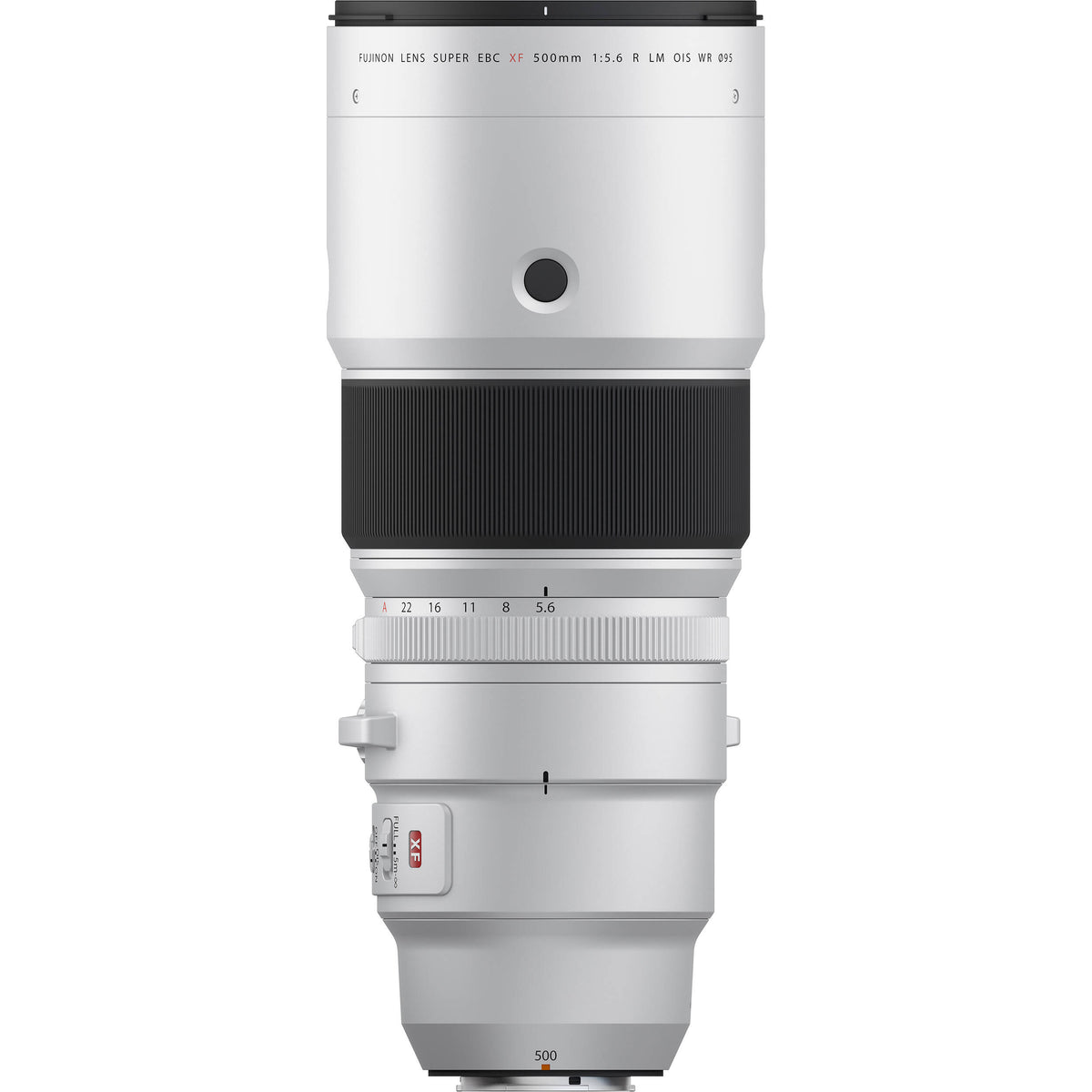 Lente Fujifilm XF 500mm f/5.6 R LM OIS WR - vista lateral