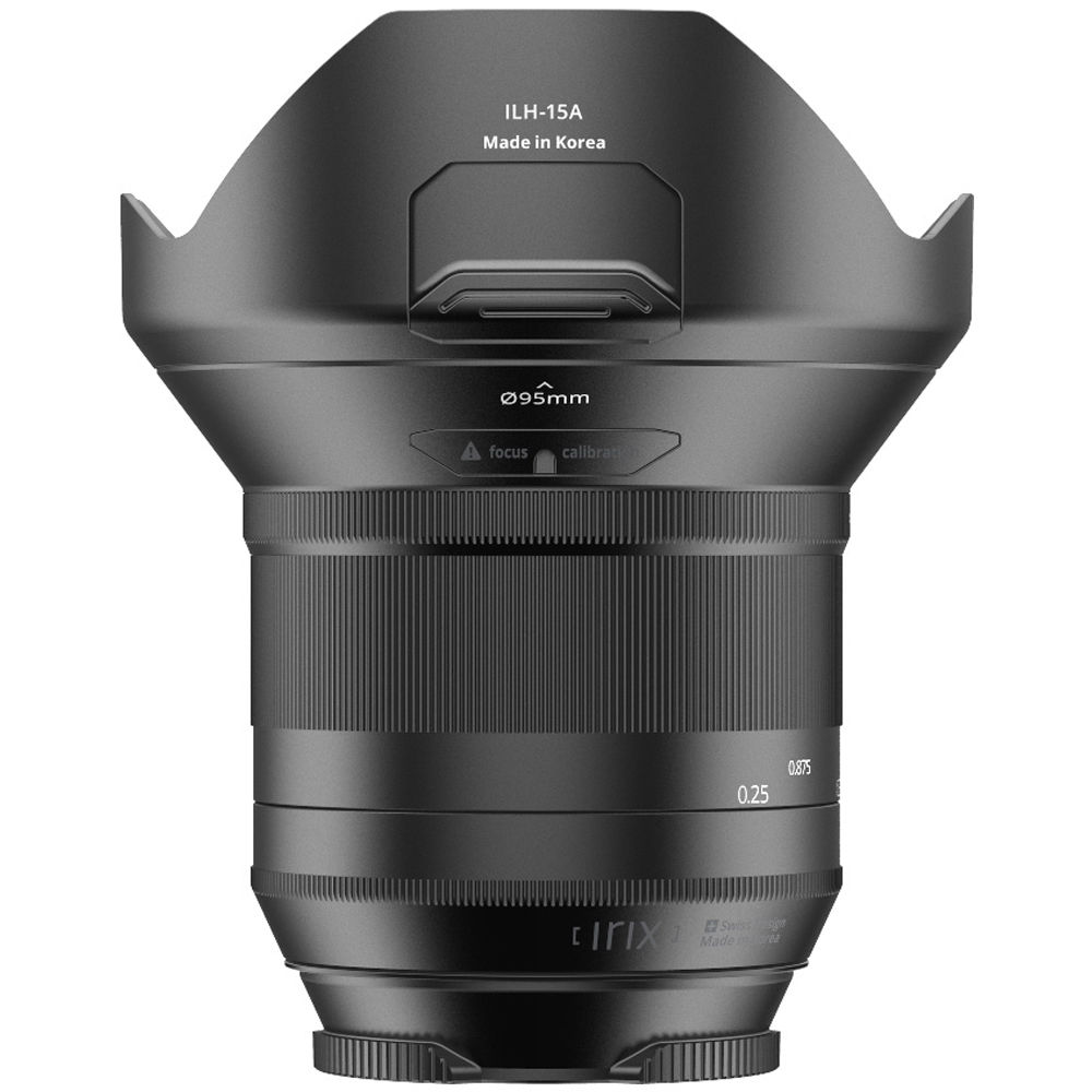 Lente IRIX 15mm f/2.4 Blackstone - vista frontal