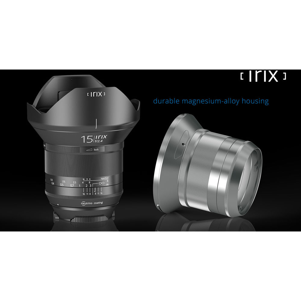 Lente IRIX 15mm f/2.4 Blackstone - puertos y conexiones