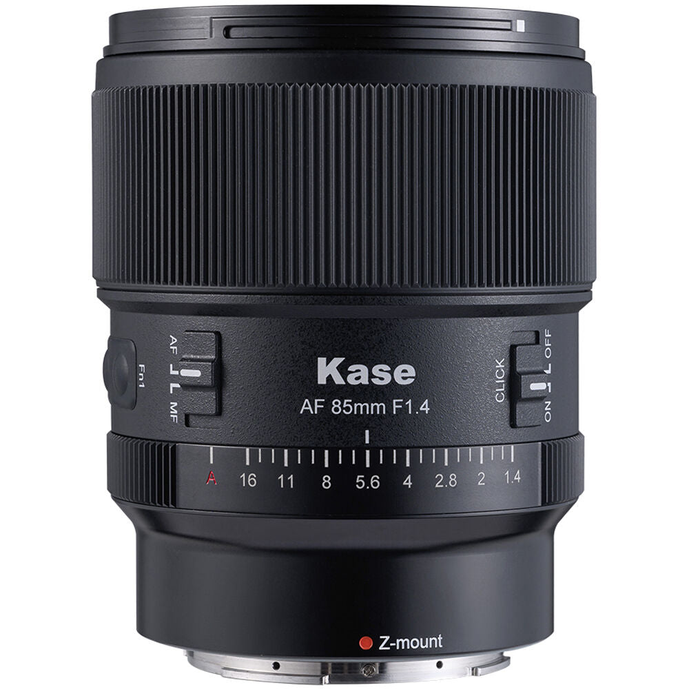 Lente Kase 85mm f/1.4 AF - vista frontal