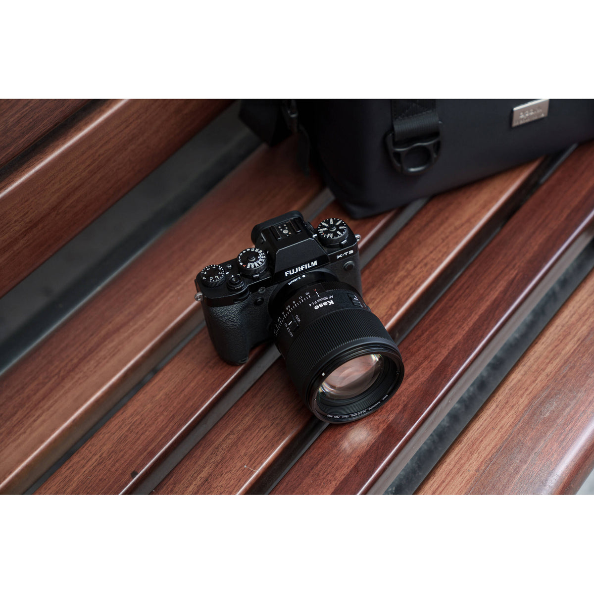 Lente Kase 85mm f/1.4 AF - en uso