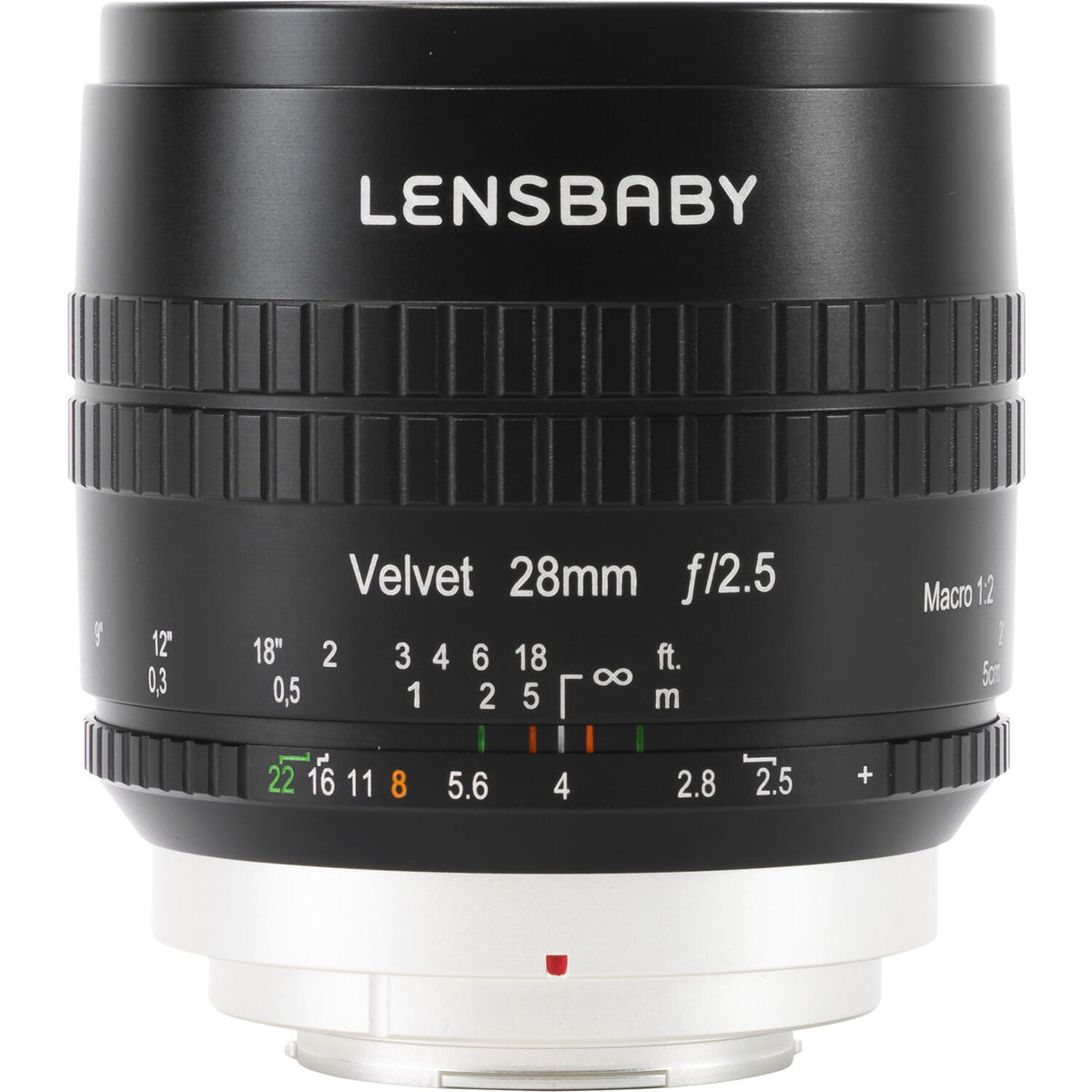 Lente Lensbaby Velvet 28mm f/2.5 (Negro) - vista frontal