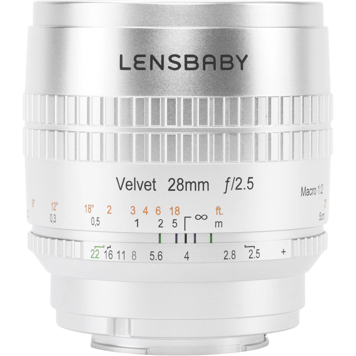 Lente Lensbaby Velvet 28mm f/2.5 (Plateado) - vista trasera