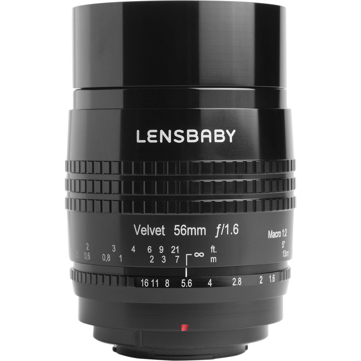 Lente Lensbaby Velvet 56mm f/1.6 (Negro) - vista frontal