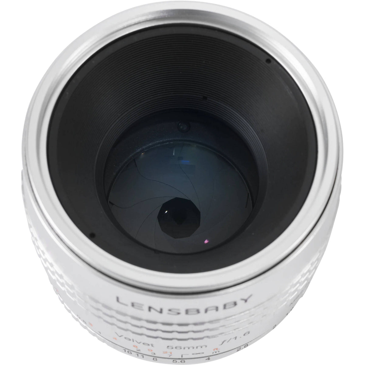 Lente Lensbaby Velvet 56mm f/1.6 (Plateado) - vista frontal