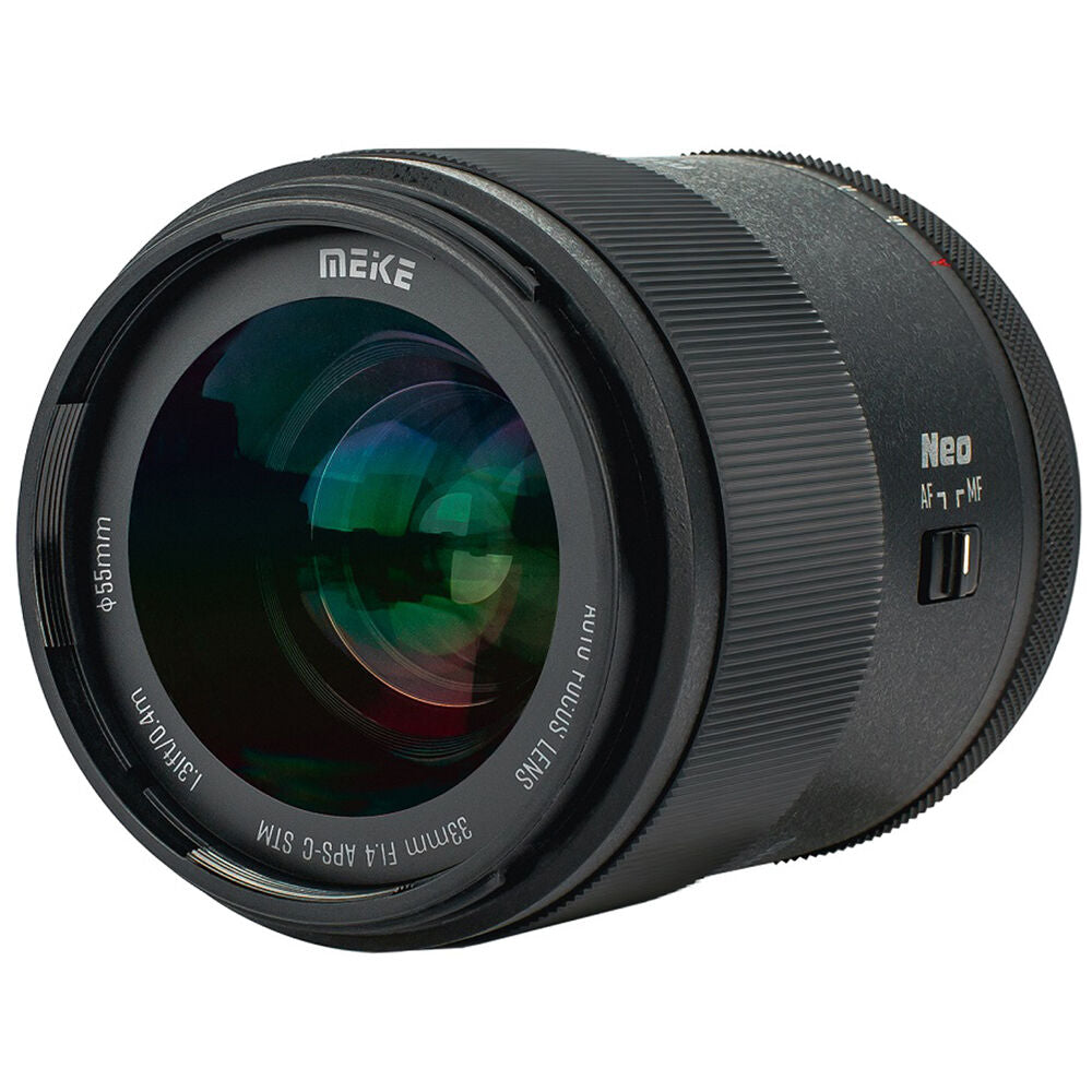 Lente Meike 33mm f/1.4 AF - vista frontal