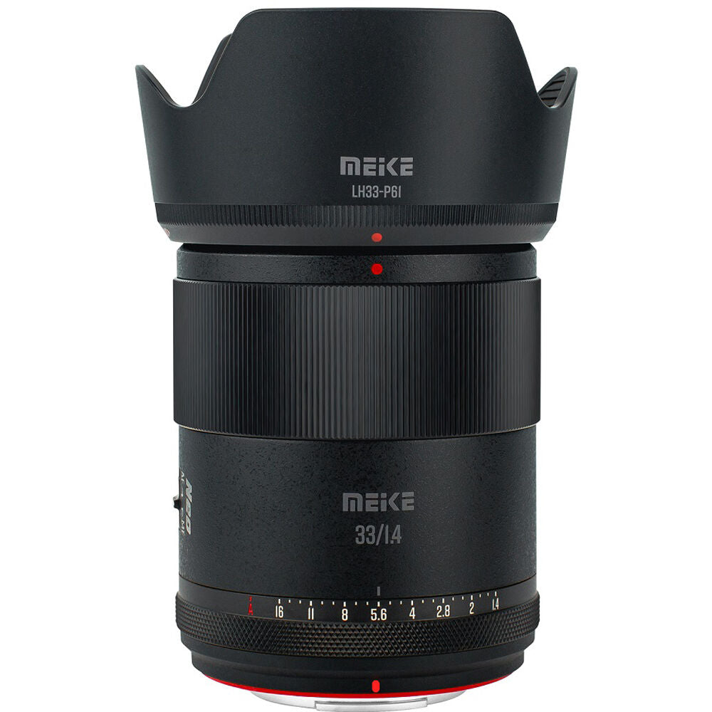 Lente Meike 33mm f/1.4 AF - vista trasera