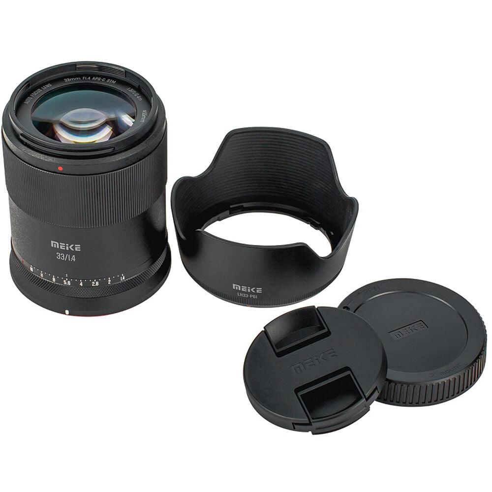 Lente Meike 33mm f/1.4 AF - contenido de la caja