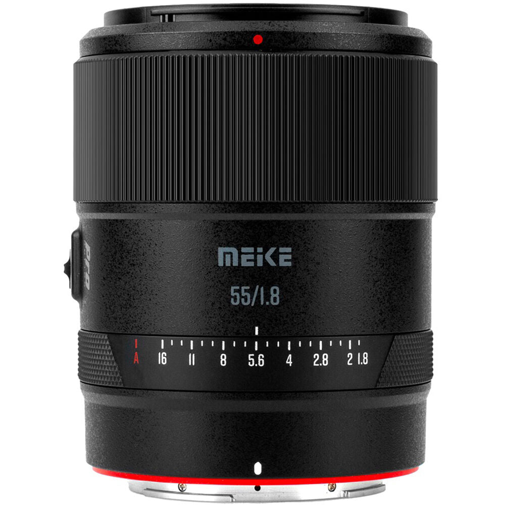 Lente Meike 55mm f/1.8 Pro AF - vista frontal