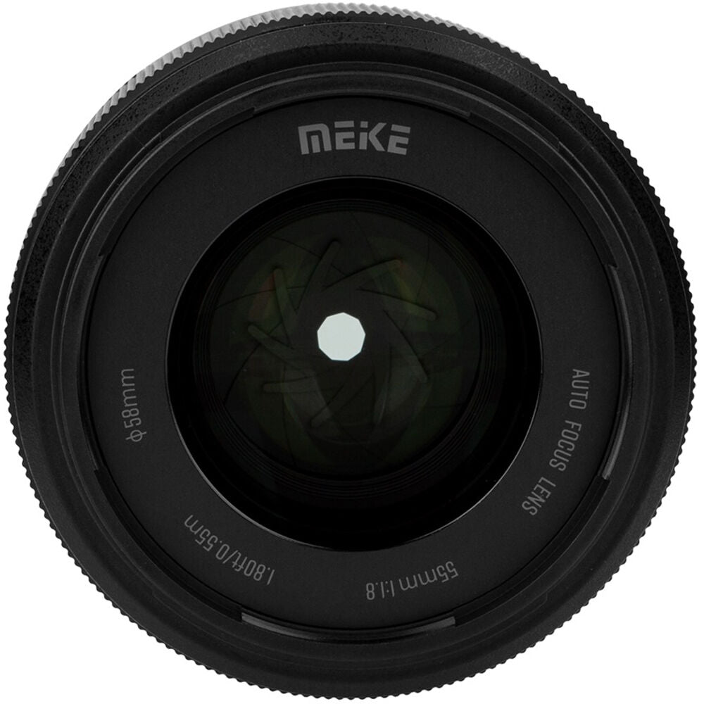 Lente Meike 55mm f/1.8 Pro AF - vista trasera