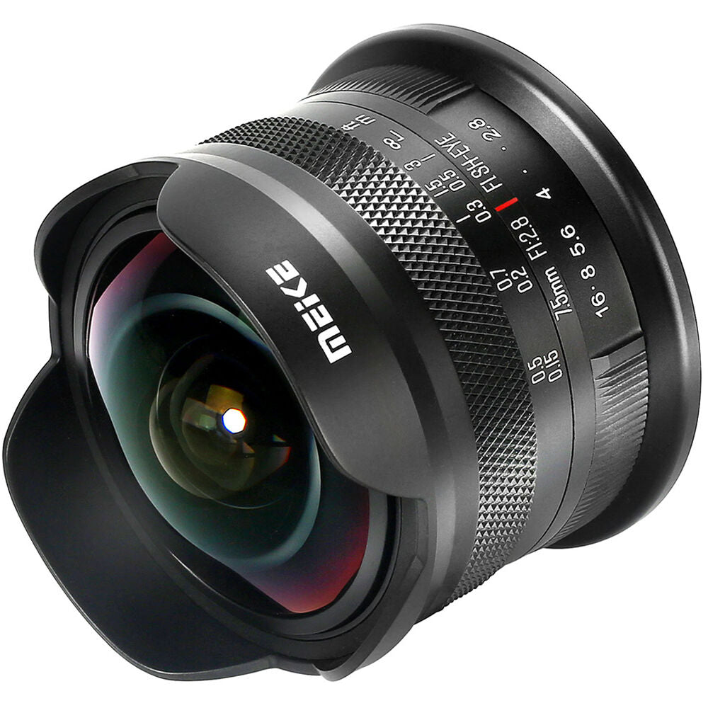 Lente Meike 7.5mm f/2.8 Fisheye - vista principal