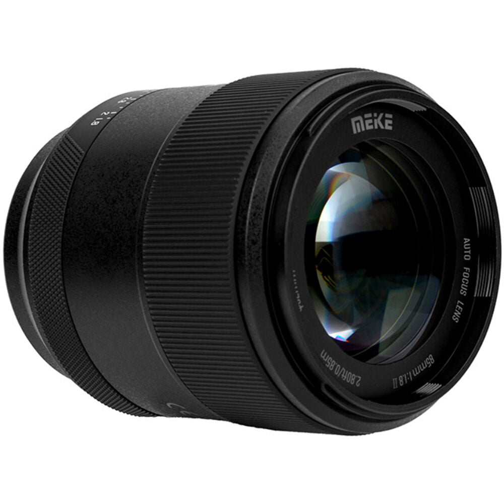 Lente Meike 85mm f/1.8 Pro Mark II - contenido de la caja