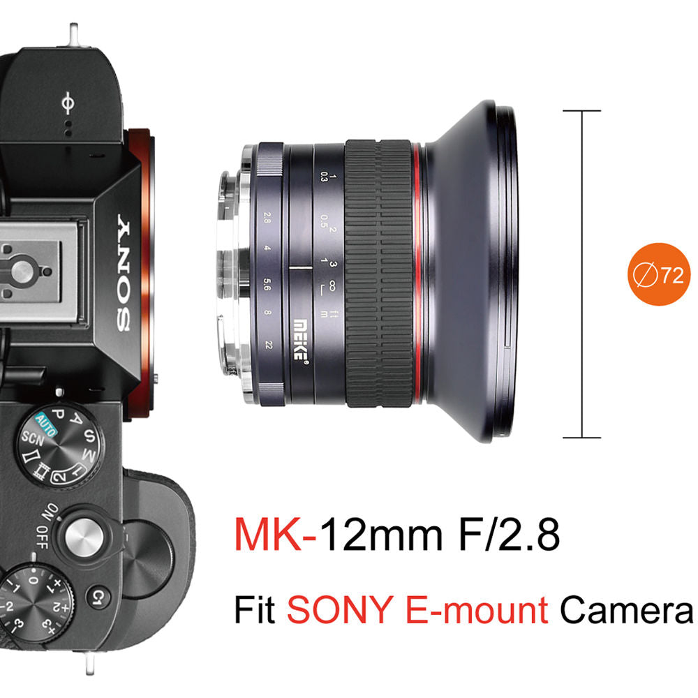Lente Meike MK-12mm f/2.8 - contenido de la caja