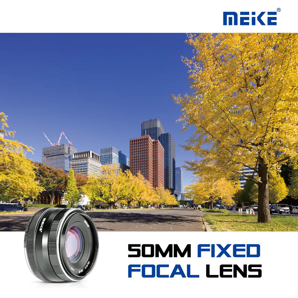 Lente Meike MK-50mm f/2 - vista lateral