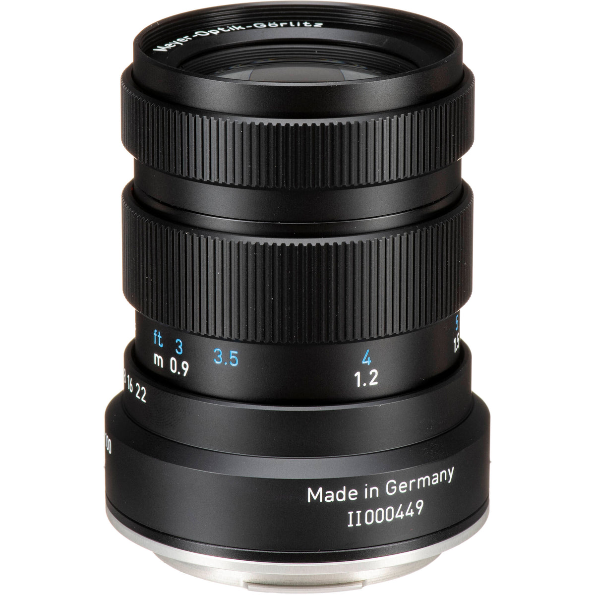 Lente Meyer-Optik Gorlitz Trioplan 100mm f/2.8 II (Negro) - vista trasera