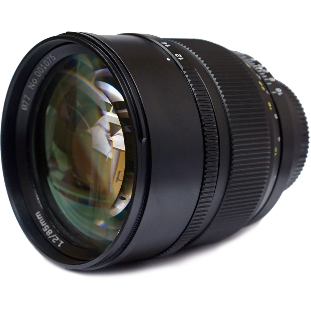 Lente Mitakon Zhongyi Speedmaster 85mm f/1.2 - vista frontal