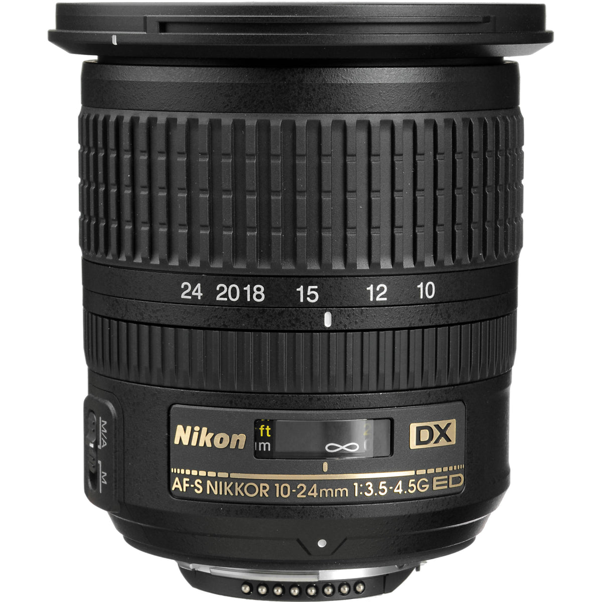 Lente Nikon AF-S DX NIKKOR 10-24mm f/3.5-4.5G ED - vista frontal