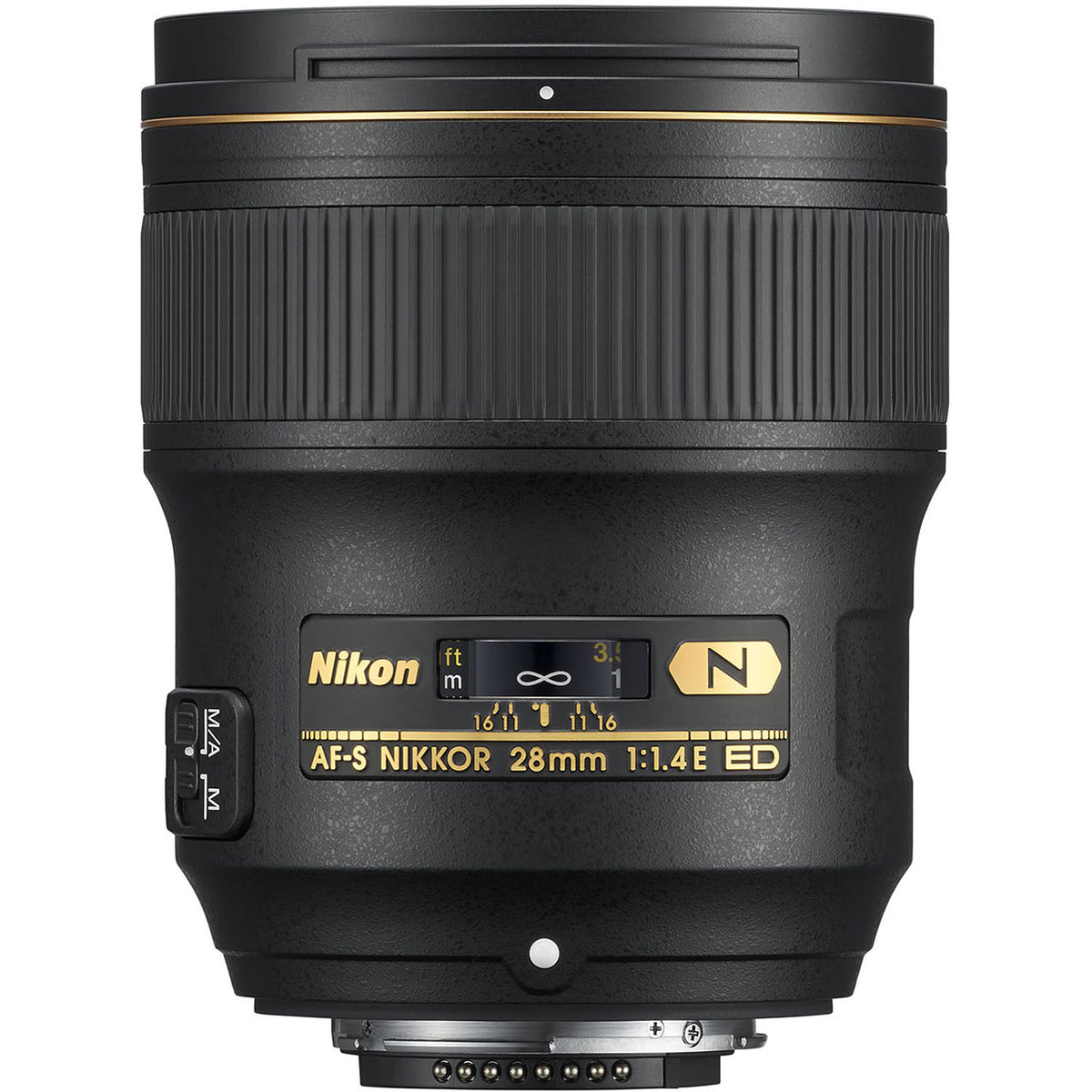 Lente Nikon AF-S NIKKOR 28mm f/1.4E ED - vista frontal