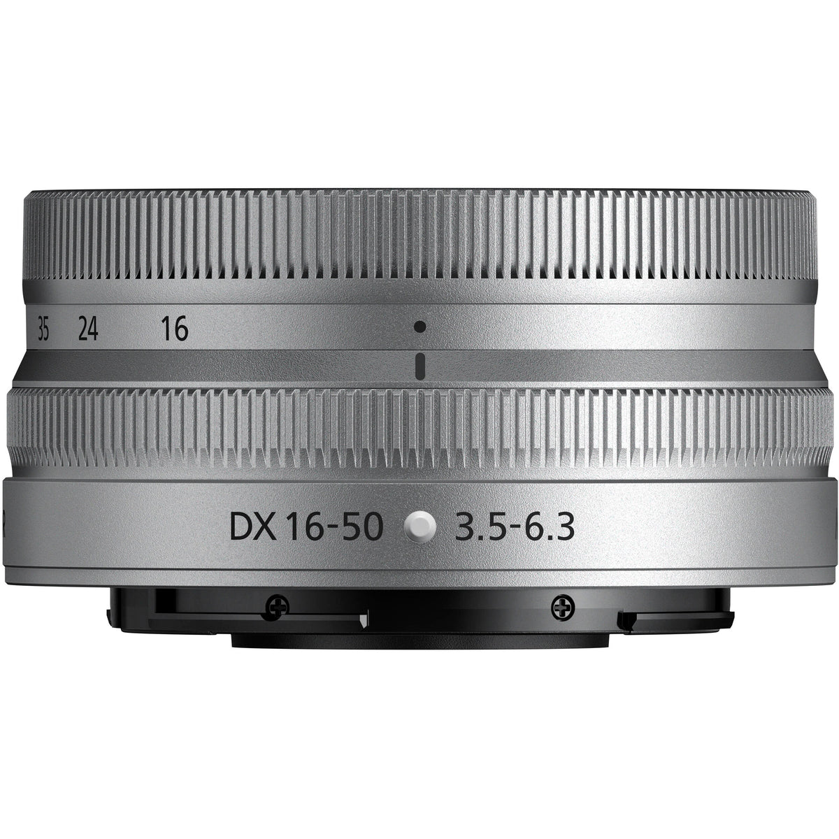 Lente Nikon NIKKOR Z DX 16-50mm f/3.5-6.3 VR (Plateado) - vista frontal