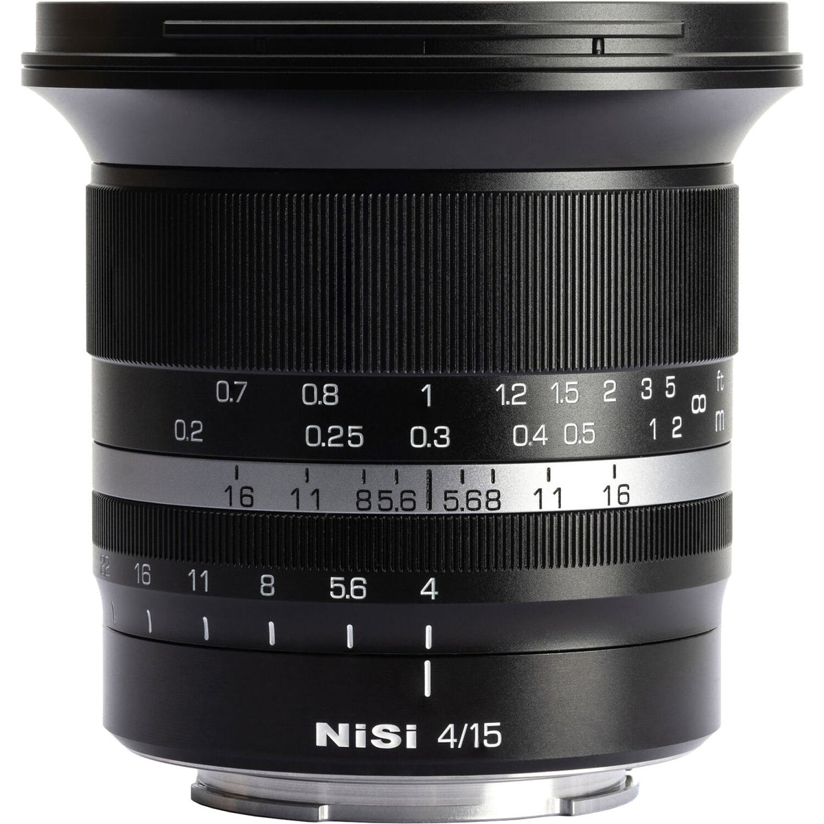 Lente NiSi 15mm f/4 Sunstar ASPH (Negro) - vista frontal
