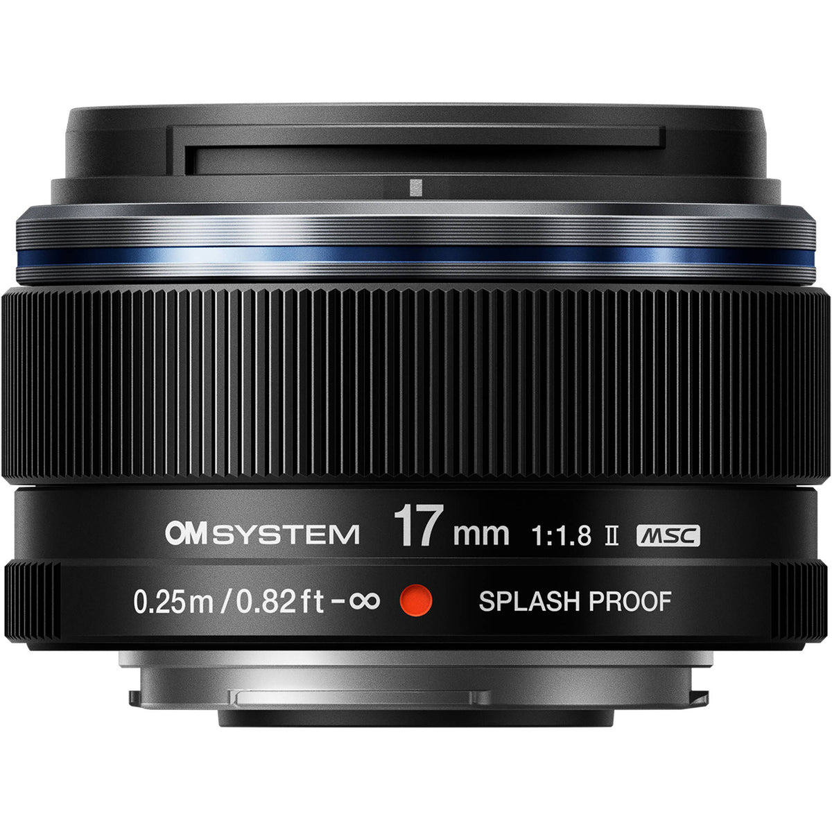 Lente OM System M.Zuiko Digital 17mm f/1.8 II - vista frontal