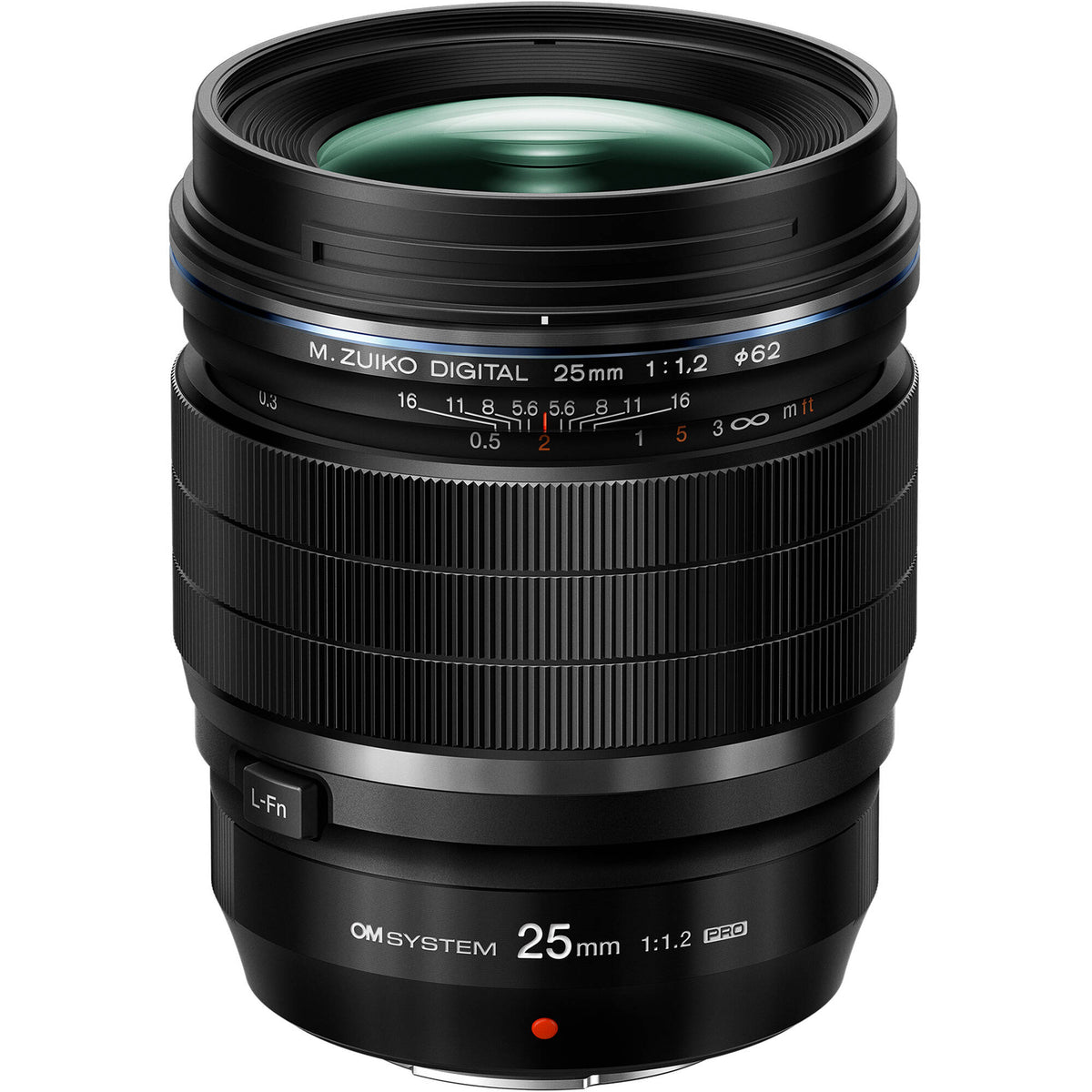 Lente OM System M.Zuiko Digital ED 25mm f/1.2 PRO - vista lateral