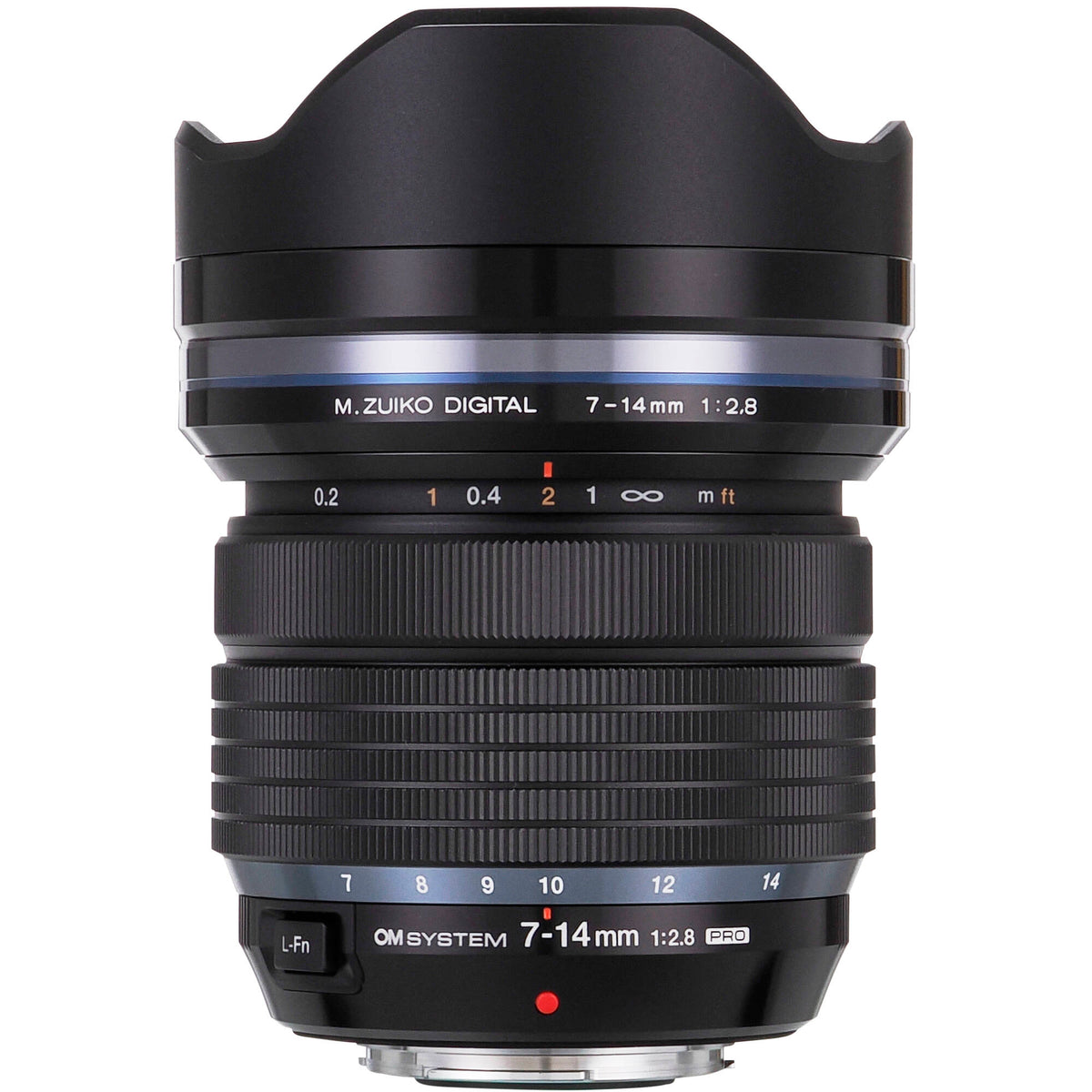 Lente OM System M.Zuiko Digital ED 7-14mm f/2.8 PRO - vista frontal
