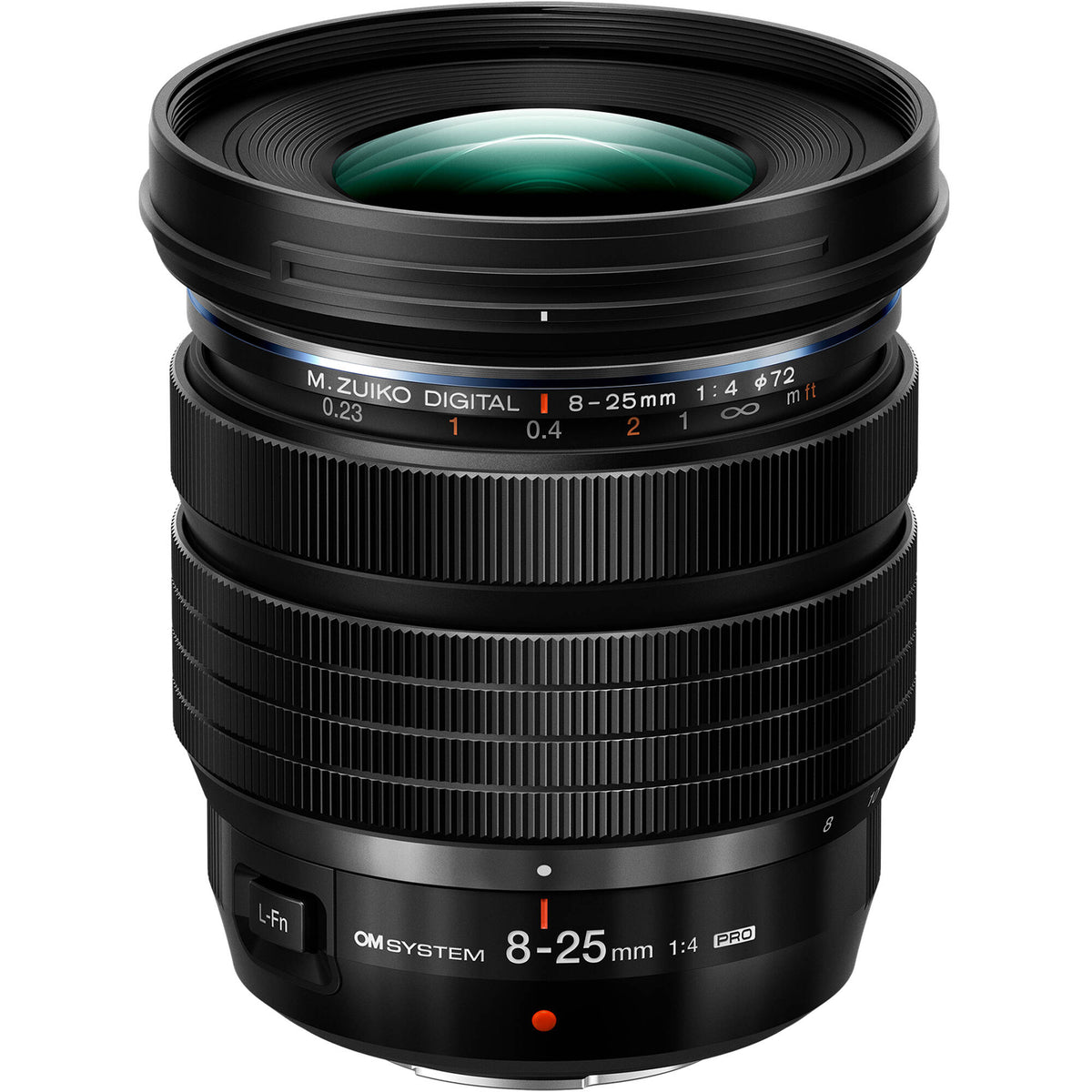 Lente OM System M.Zuiko Digital ED 8-25mm f/4 PRO - vista principal
