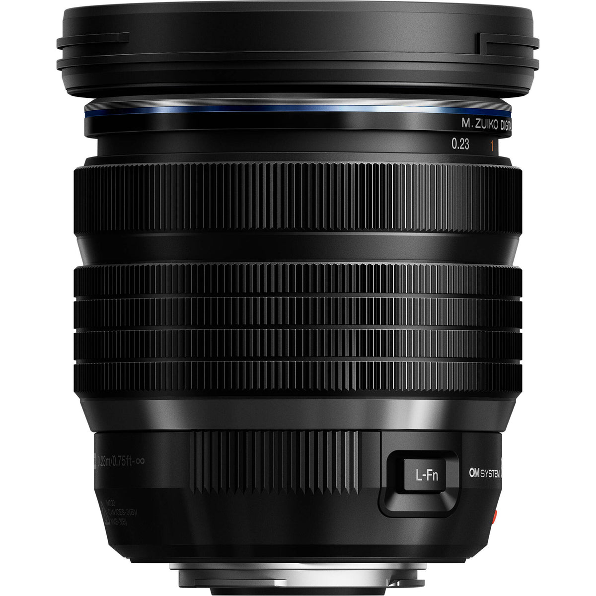Lente OM System M.Zuiko Digital ED 8-25mm f/4 PRO - vista frontal
