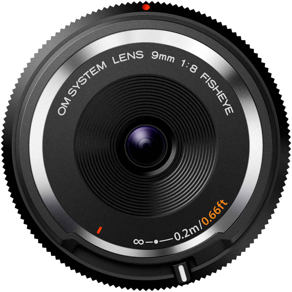 Lente OM System Ojo de Pez de Tapa de Cuerpo 9mm f/8 - vista frontal