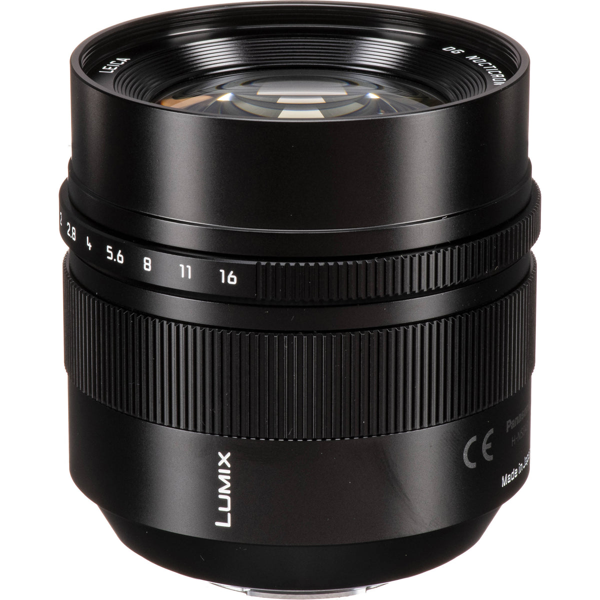 Lente Panasonic Leica DG Nocticron 42.5mm f/1.2 ASPH. POWER O.I.S. - vista frontal