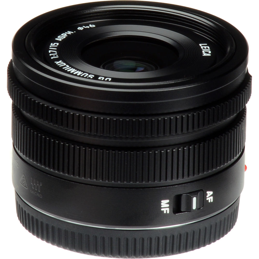 Lente Panasonic Leica DG Summilux 15mm f/1.7 ASPH. - vista lateral