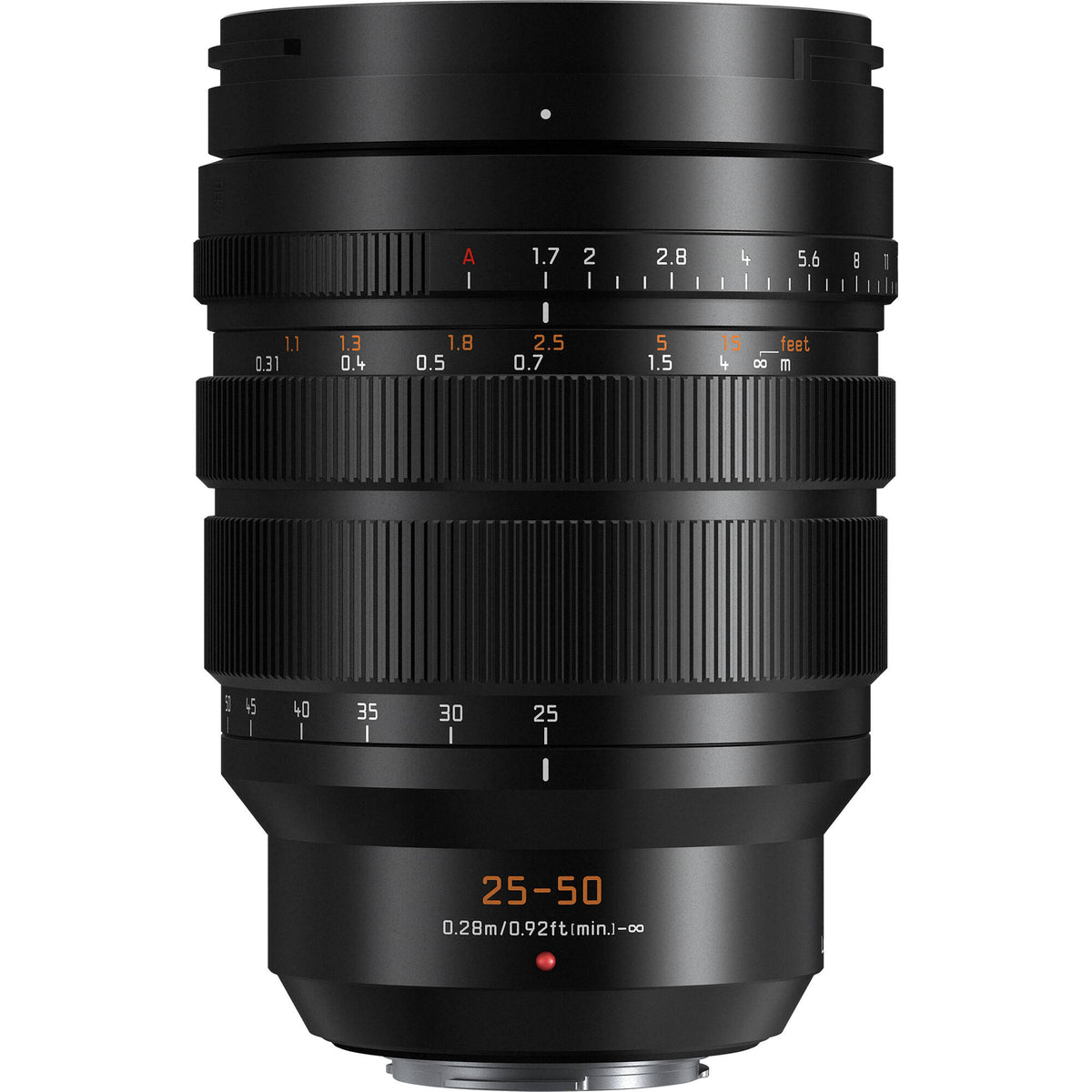 Lente Panasonic Leica DG Vario-Summilux 25-50mm f/1.7 ASPH. - vista frontal