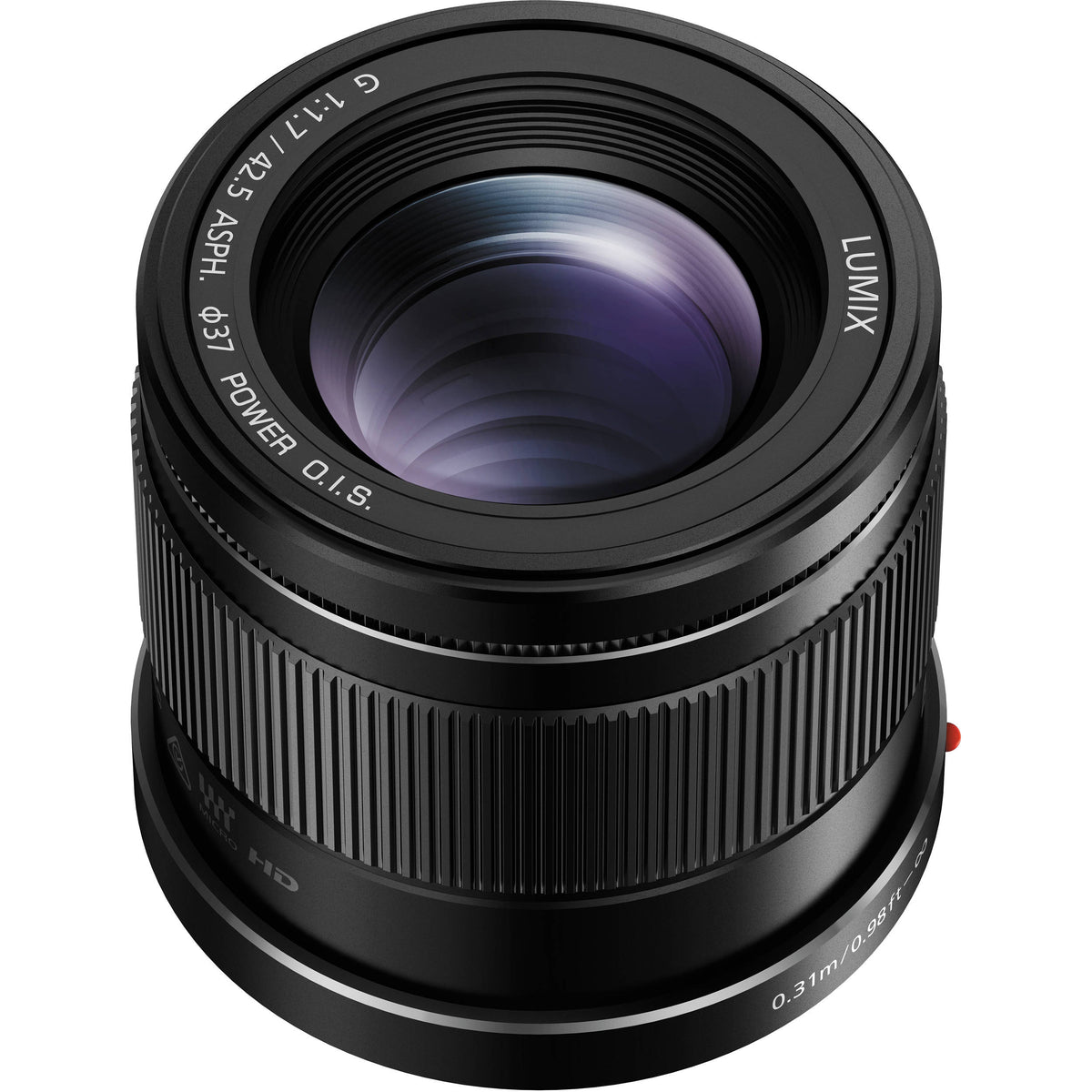 Lente Panasonic LUMIX G 42.5mm f/1.7 ASPH. POWER O.I.S. - vista frontal