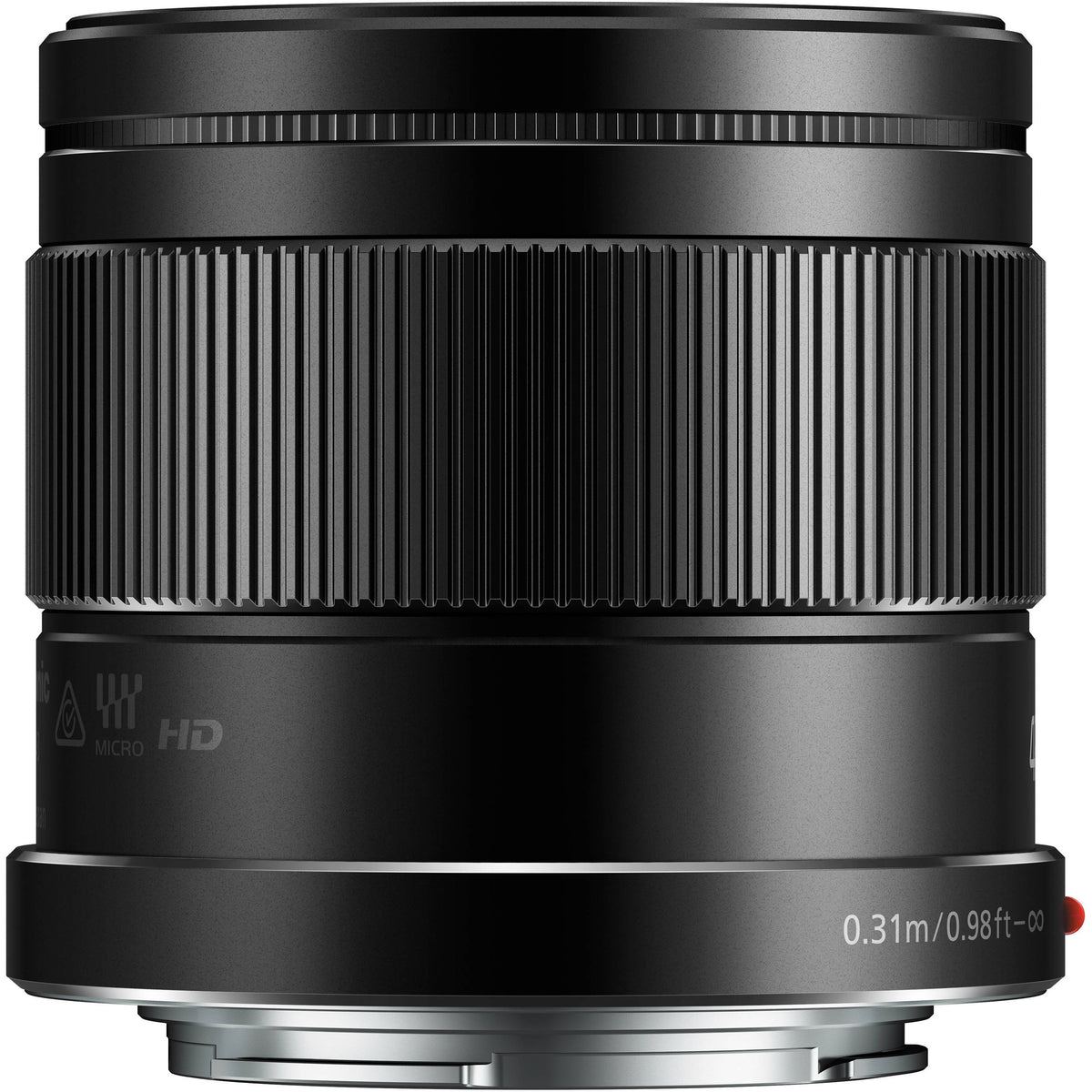 Lente Panasonic LUMIX G 42.5mm f/1.7 ASPH. POWER O.I.S. - vista lateral