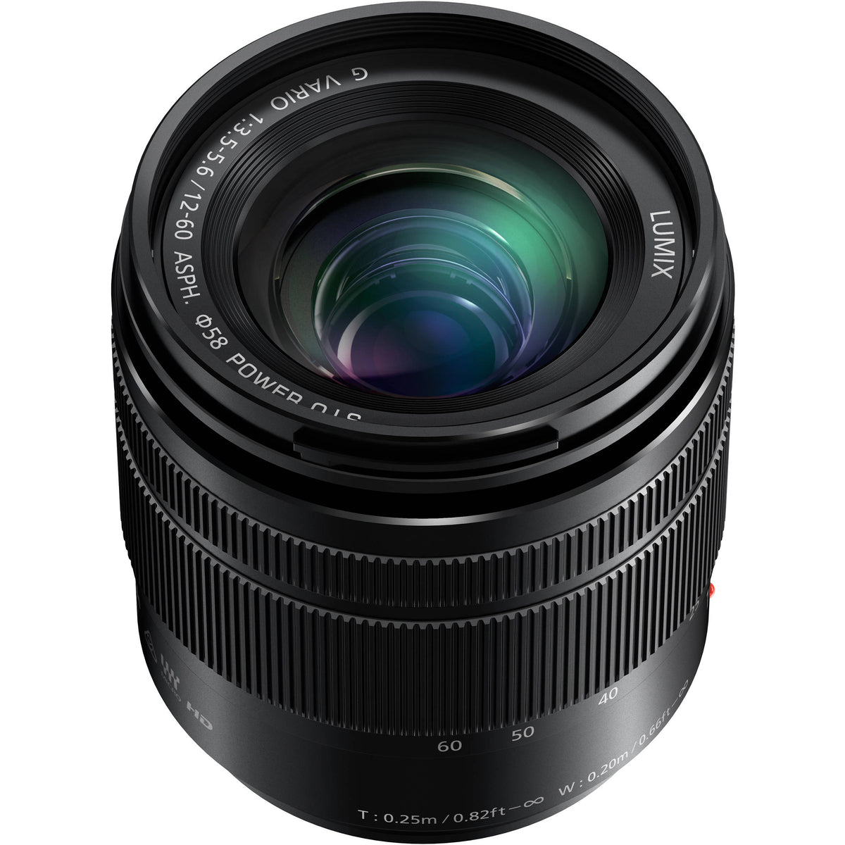 Lente Panasonic LUMIX G Vario 12-60mm f/3.5-5.6 ASPH. POWER O.I.S. - vista frontal