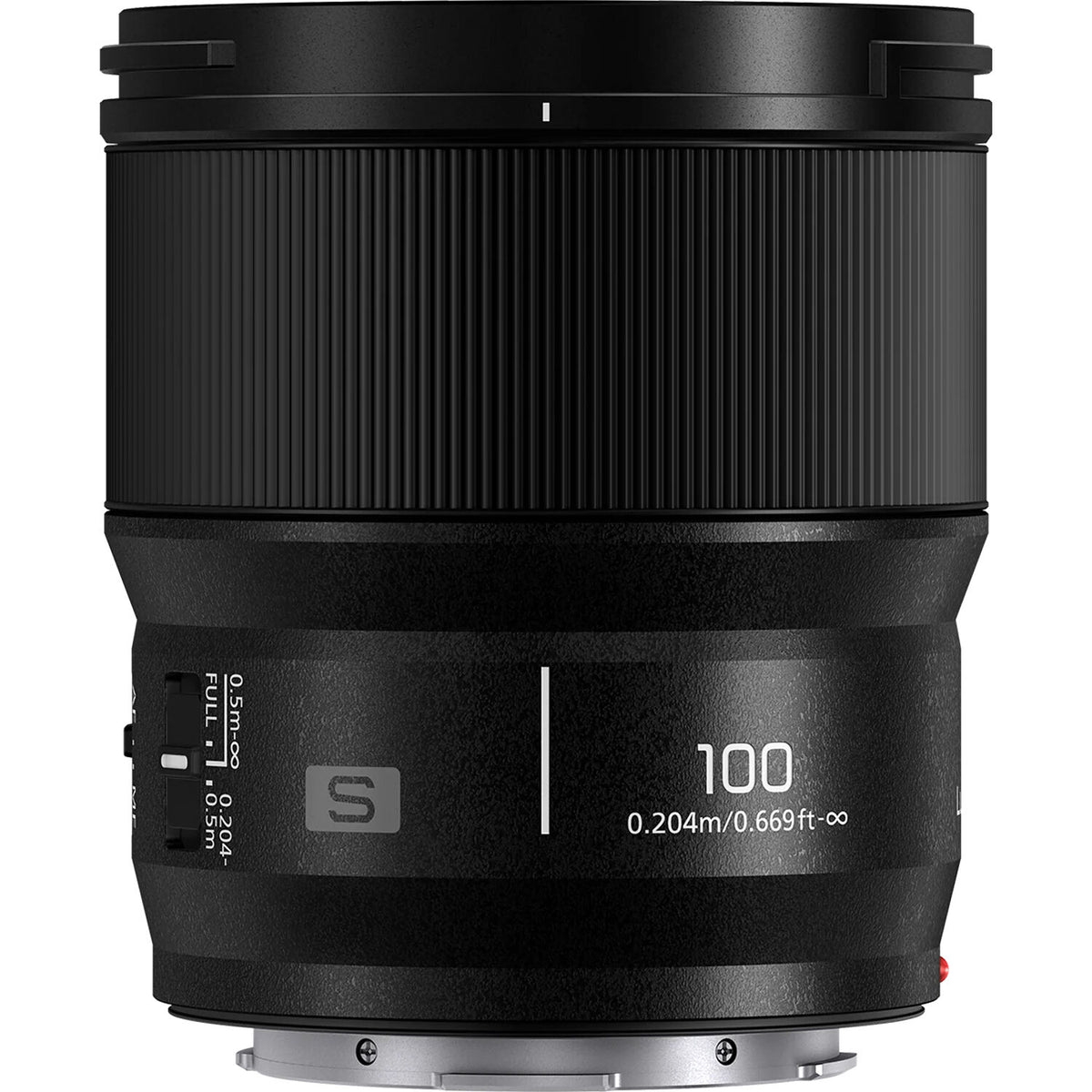 Lente Panasonic LUMIX S 100mm f/2.8 Macro - vista frontal