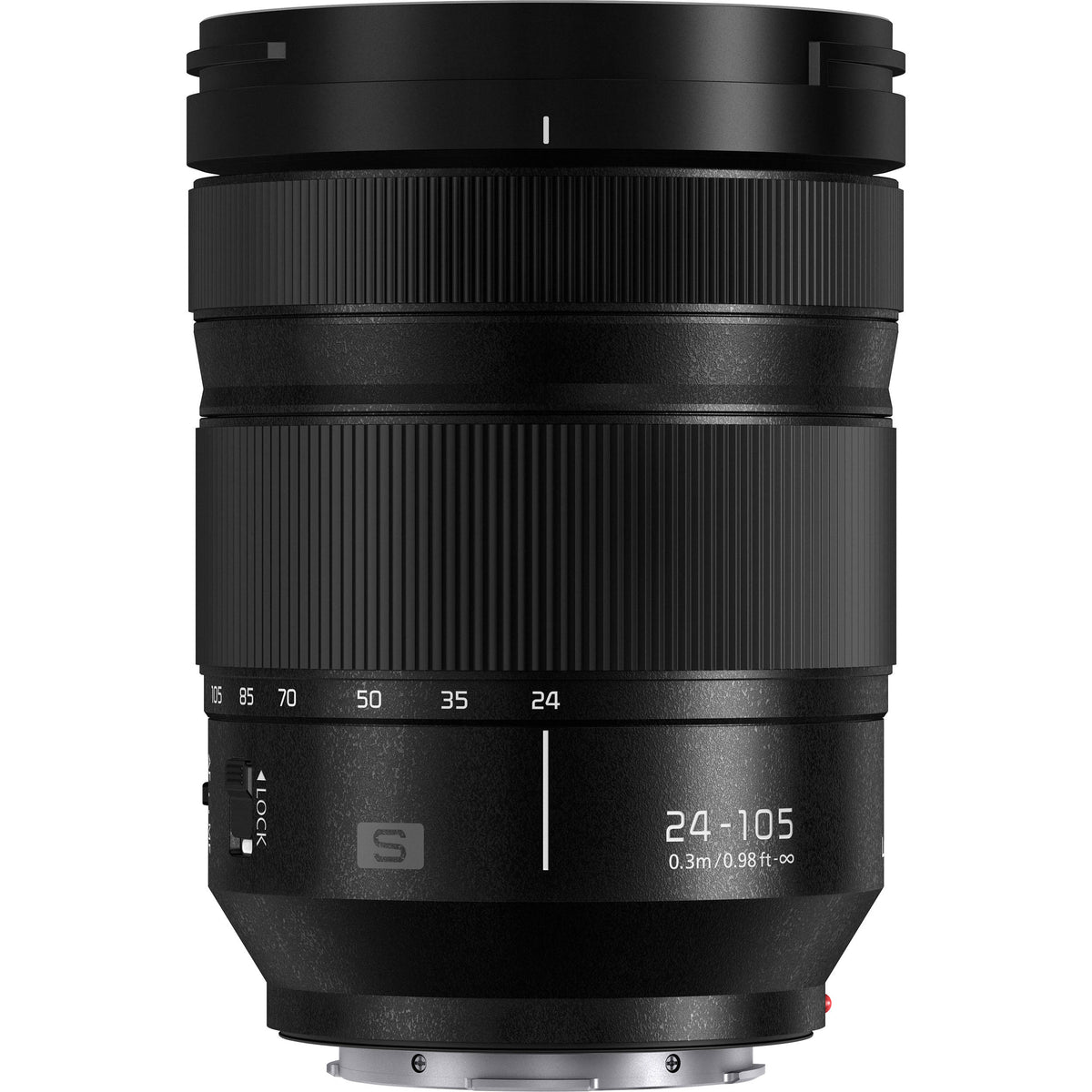 Lente Panasonic LUMIX S 24-105mm f/4 Macro O.I.S. - vista frontal
