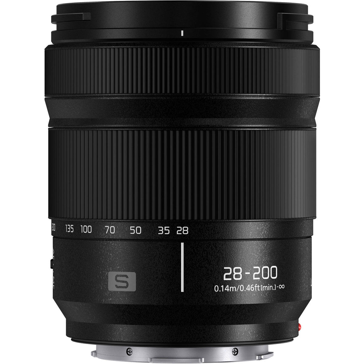 Lente Panasonic LUMIX S 28-200mm f/4-7.1 MACRO O.I.S. - vista frontal