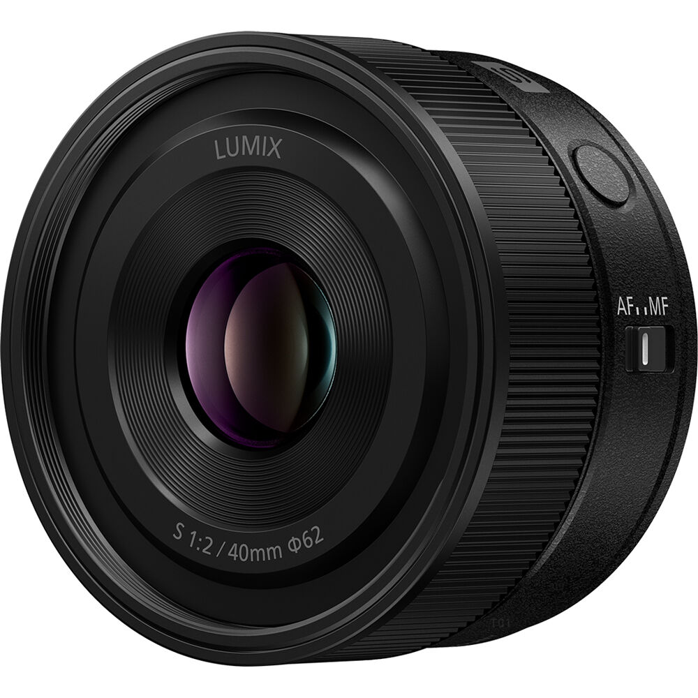Lente Panasonic LUMIX S 40mm f/2 (Negro) - vista frontal