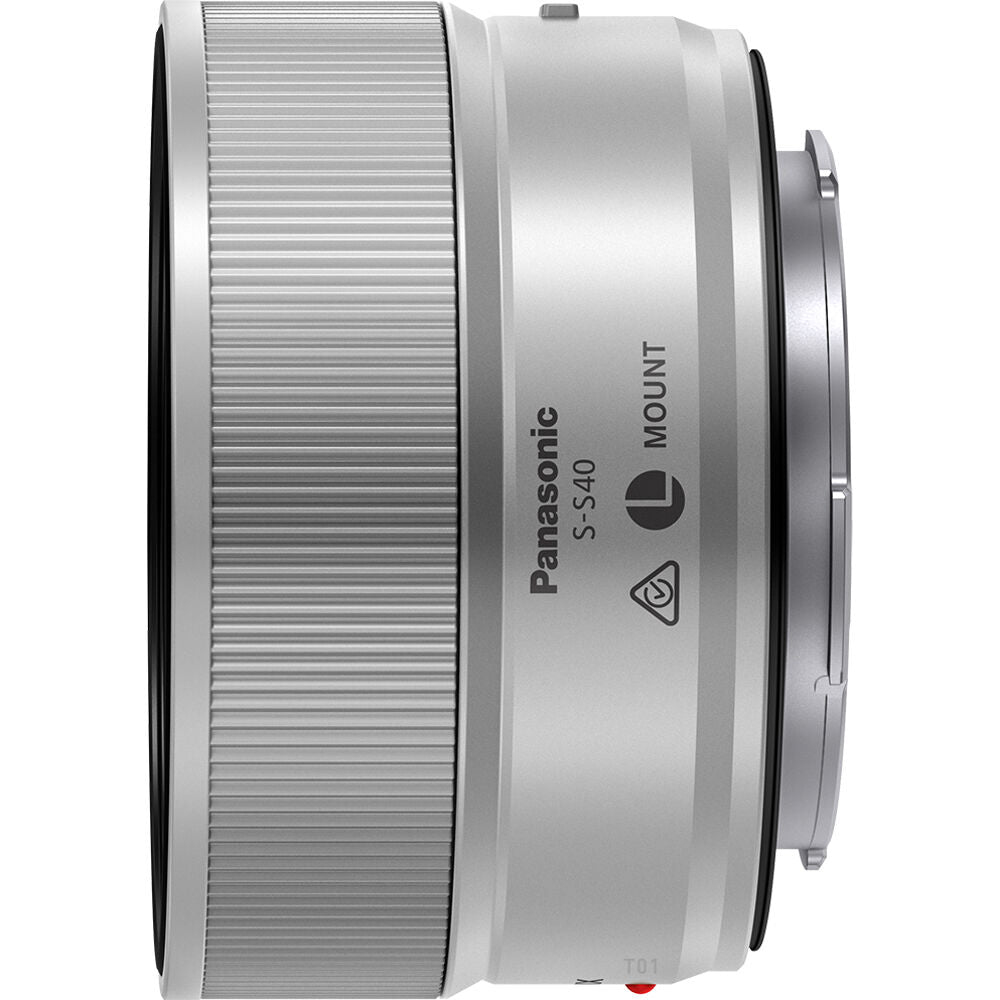 Lente Panasonic LUMIX S 40mm f/2 (Plateado) - vista frontal
